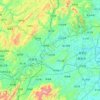 Mapa topográfico 涟源市, altitud, relieve