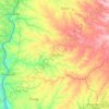 Mapa topográfico Paysandú, altitud, relieve