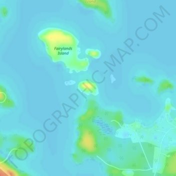 Mapa topográfico Beacon Island, altitud, relieve