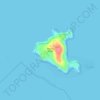Mapa topográfico Bedarra Island, altitud, relieve