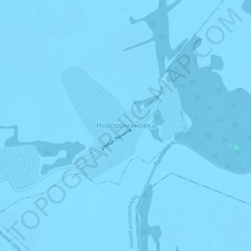 Mapa topográfico Новоромановка, altitud, relieve