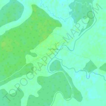 Mapa topográfico Лайтамак, altitud, relieve