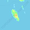 Mapa topográfico Turtle Island, altitud, relieve