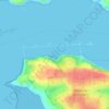 Mapa topográfico Bullwell Bay, altitud, relieve