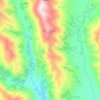 Mapa topográfico Cordillera Blanca, altitud, relieve