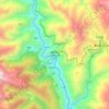 Mapa topográfico 梅里雪山国家公园景区, altitud, relieve