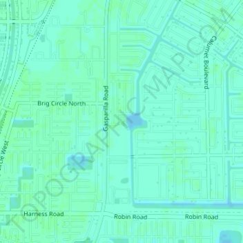 Mapa topográfico South Gulf Cove Park, altitud, relieve