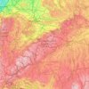 Mapa topográfico Alpes Suábios, altitud, relieve
