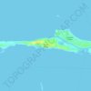 Mapa topográfico Russell Island, altitud, relieve