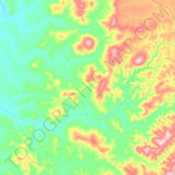 Mapa topográfico Ульма, altitud, relieve