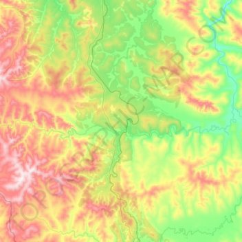 Mapa topográfico Иенгра, altitud, relieve