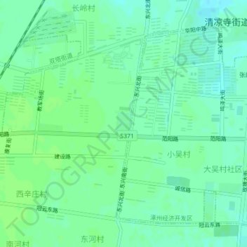 Mapa topográfico 文化广场, altitud, relieve