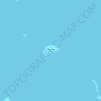 Mapa topográfico Fish Hawk Key, altitud, relieve