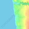 Mapa topográfico Praia de Vale Figueiros, altitud, relieve