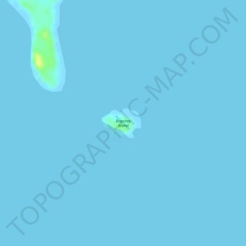 Mapa topográfico Buguitay Island, altitud, relieve