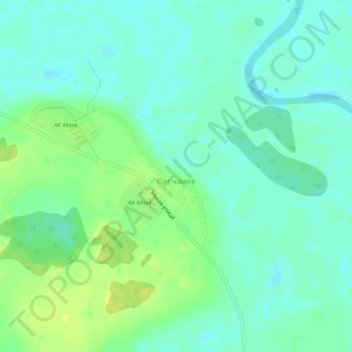 Mapa topográfico Песчаное, altitud, relieve