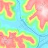 Mapa topográfico Big Fiery Gizzard Creek, altitud, relieve