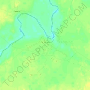 Mapa topográfico Русаково, altitud, relieve