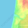 Mapa topográfico Praia da Aberta Nova, altitud, relieve