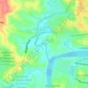 Mapa topográfico Moggill Creek, altitud, relieve