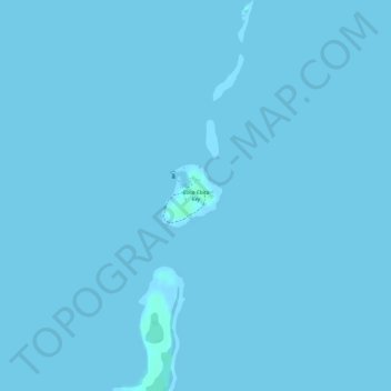 Mapa topográfico Boca Chita Key, altitud, relieve