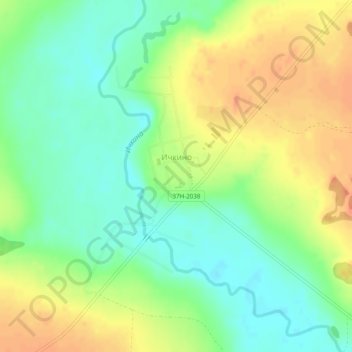 Mapa topográfico Ичкино, altitud, relieve