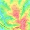 Mapa topográfico Jardim das Tulipas, altitud, relieve