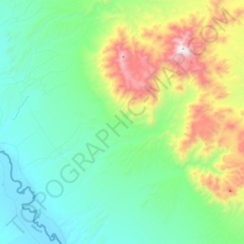 Mapa topográfico Chinati Mountains State Park, altitud, relieve