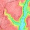 Mapa topográfico Le Mont Perreux, altitud, relieve