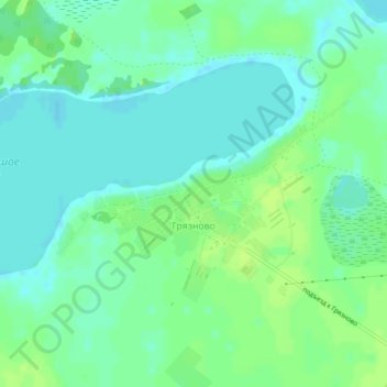 Mapa topográfico Грязново, altitud, relieve