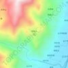 Mapa topográfico 观天山水库, altitud, relieve