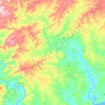 Mapa topográfico Chalumna River, altitud, relieve