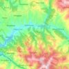 Mapa topográfico Пчиња, altitud, relieve