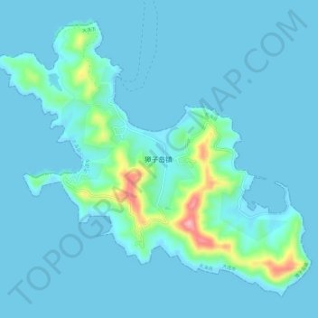 Mapa topográfico 獐子岛, altitud, relieve