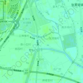 Mapa topográfico 萧太后河, altitud, relieve