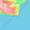 Mapa topográfico Hooken Cliffs, altitud, relieve
