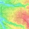 Mapa topográfico Parque Metropolitano La Sabana, altitud, relieve