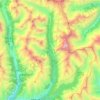 Mapa topográfico 长坪沟, altitud, relieve