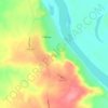 Mapa topográfico Гайны, altitud, relieve