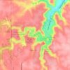 Mapa topográfico Whitewater State Park, altitud, relieve