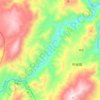 Mapa topográfico 宁蒗河, altitud, relieve