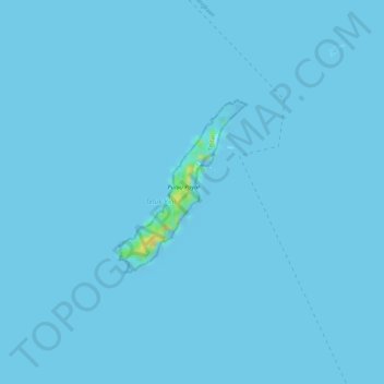 Mapa topográfico Pulau Payar, altitud, relieve