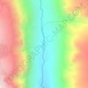 Mapa topográfico Kern River, altitud, relieve