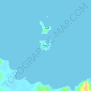 Mapa topográfico Cambugan Island, altitud, relieve