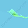 Mapa topográfico Islas Las Aves Sotavento, altitud, relieve
