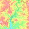 Mapa topográfico Rio Veríssimo, altitud, relieve