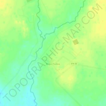 Mapa topográfico Верх-Пайва, altitud, relieve