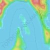 Mapa topográfico Milson Island, altitud, relieve