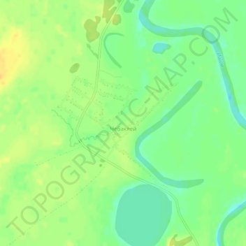 Mapa topográfico Чебаклей, altitud, relieve
