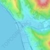 Mapa topográfico Кудепста, altitud, relieve